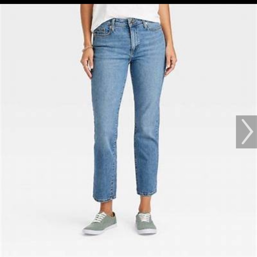 universal thread high rise slim straight Jean size 10 NWT